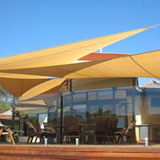 Installed Shade Sail Structures