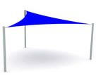Triangular Shade Sail Canopy Safe Shade Range - Supply Only
