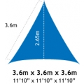 Elite Range - 3.6m x 3.6m x 3.6m Triangle Sail Shade - view 6