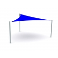 5m x 5m x 5m -Triangular Shade Canopy Installed - view 1